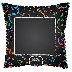 10" Airfill Only (Sticks Sold Separately) Chalkboard Pillow Self Sealing Valve Foil Balloon