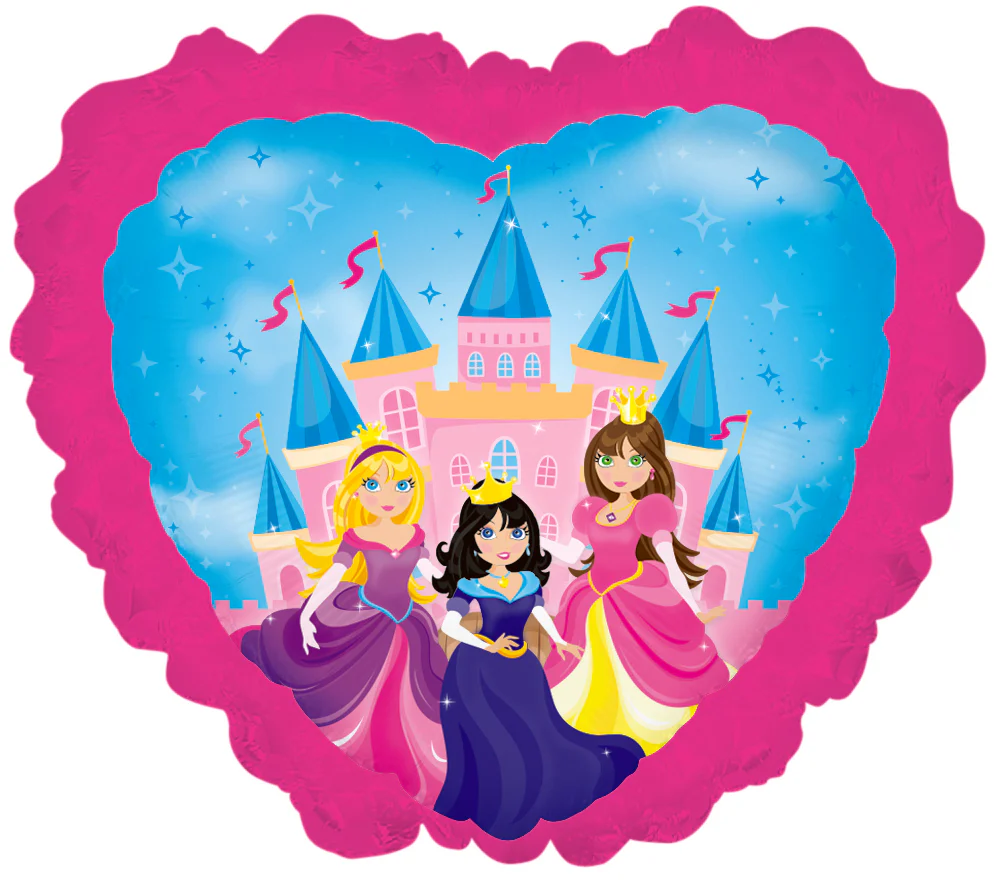 10" Airfill Only (Sticks Sold Separately) Princess Castle with Ruffle Foil Balloon