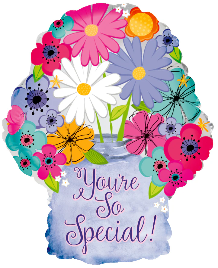 10" Airfill Only (Sticks Sold Separately) Your So Special Graphic Vase Foil Balloon