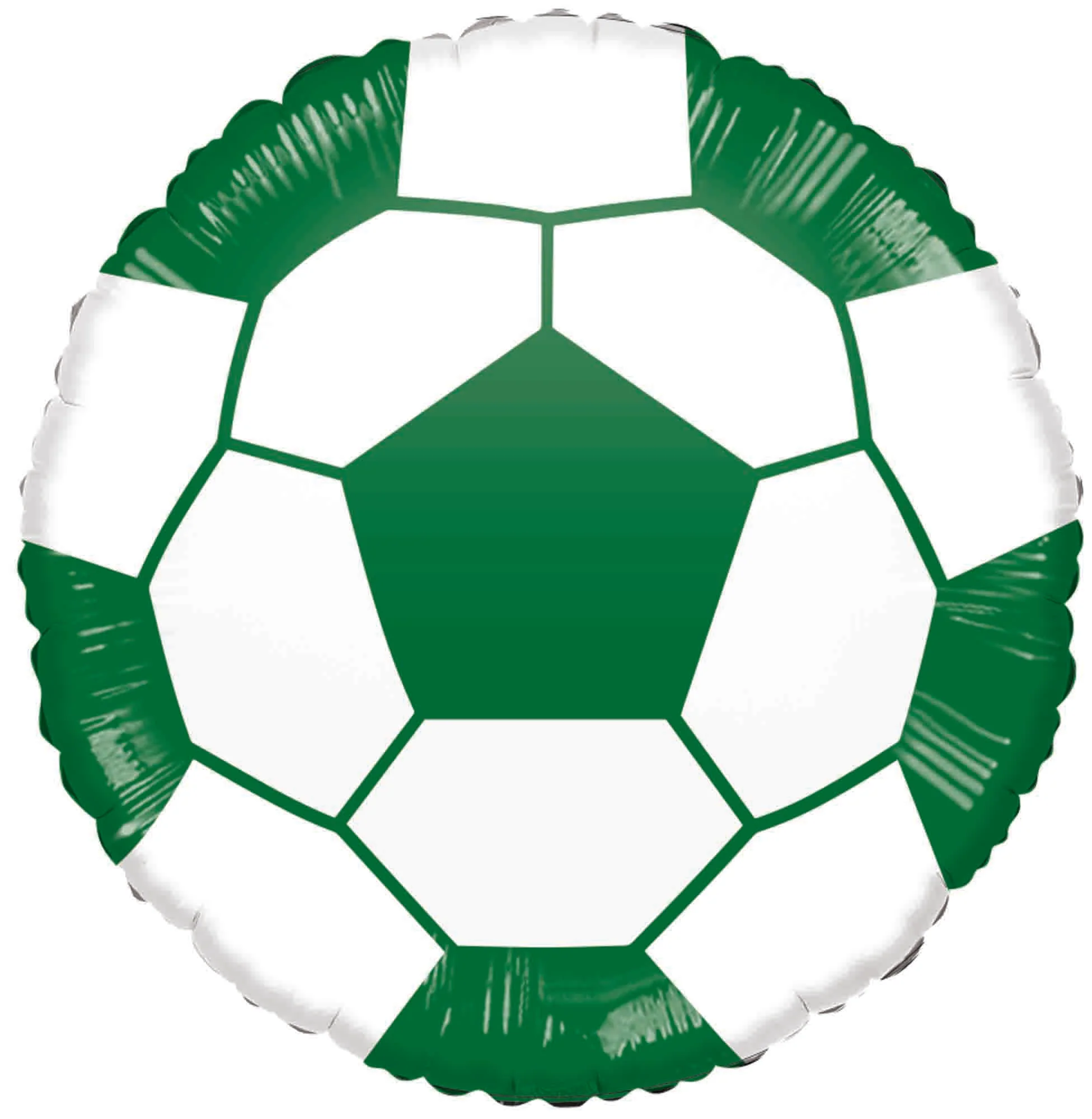 10" Airfill Only (Sticks Sold Separately) Football Green/White Foil Balloon