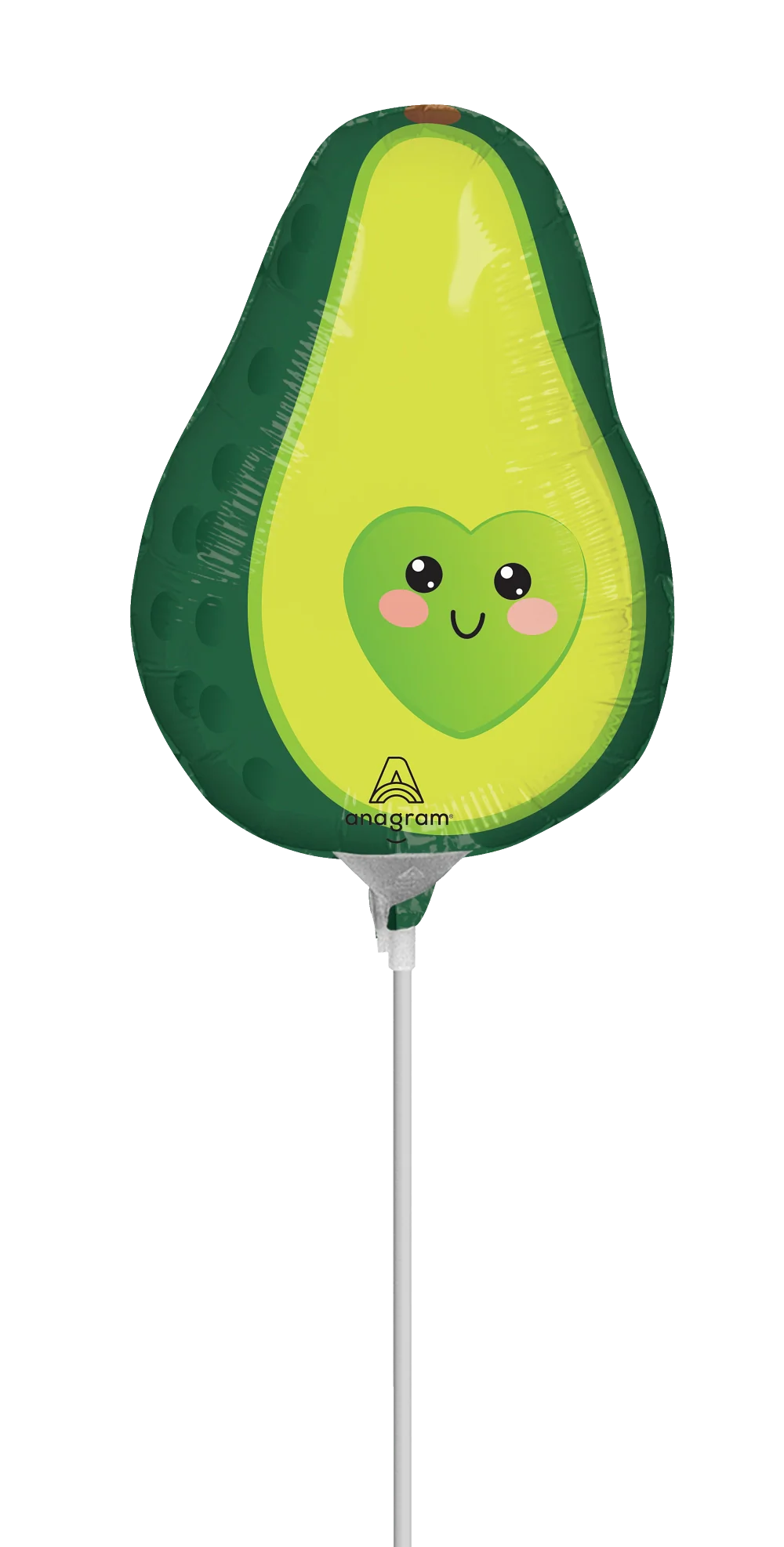 10" Airfill Only (Sticks Sold Separately) Mini Shape Food Friends Avocado Foil Balloon - Image 2