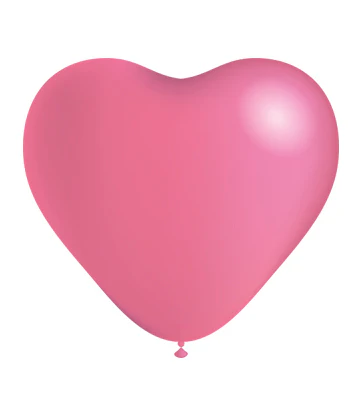 10'' Balloonia Brand Professional Line Latex Balloons Heart Shape Standard Pink (100 Per Bag)