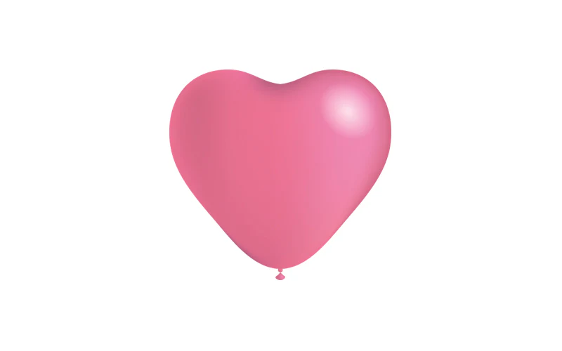 10'' Balloonia Brand Professional Line Latex Balloons Heart Shape Standard Pink (100 Per Bag) - Image 3
