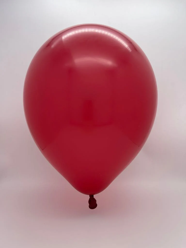 5" Kalisan Latex Balloons Standard Deep Red (50 Per Bag) - Image 2
