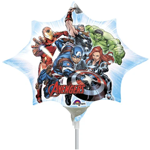 11" Airfill Only Stick Sold Separately Avengers Balloon (Sticks Sold Separately)