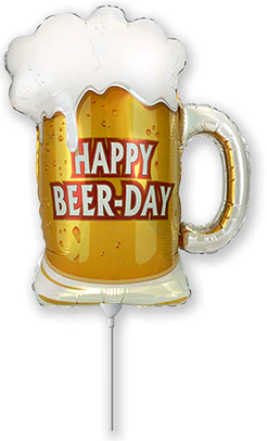 11" Airfill Only (Sticks Sold Separately) Happy Beer Day Balloon Foil Balloon