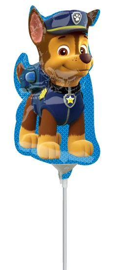 11" Airfill Only Paw Patrol - Chase Balloon (Sticks Sold Separately)