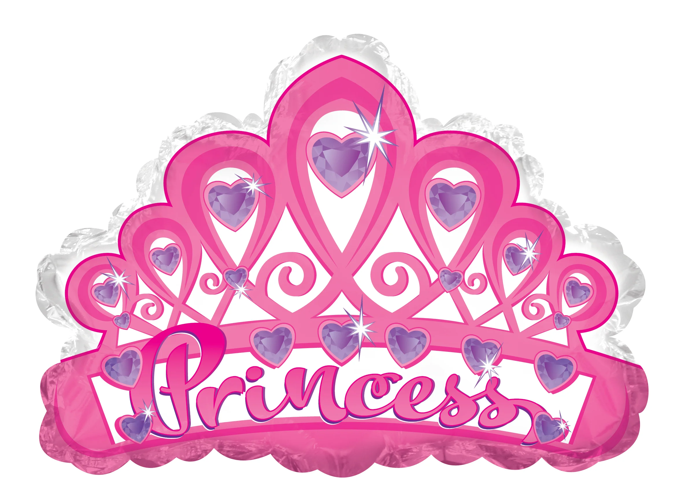 11" Airfill Only (Sticks Sold Separately) Princess Tiara Mini-Shape Foil Balloon