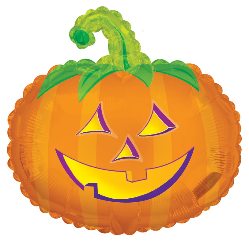 11" Airfill Only (Sticks Sold Separately) Whimsical Pumpkin Balloon