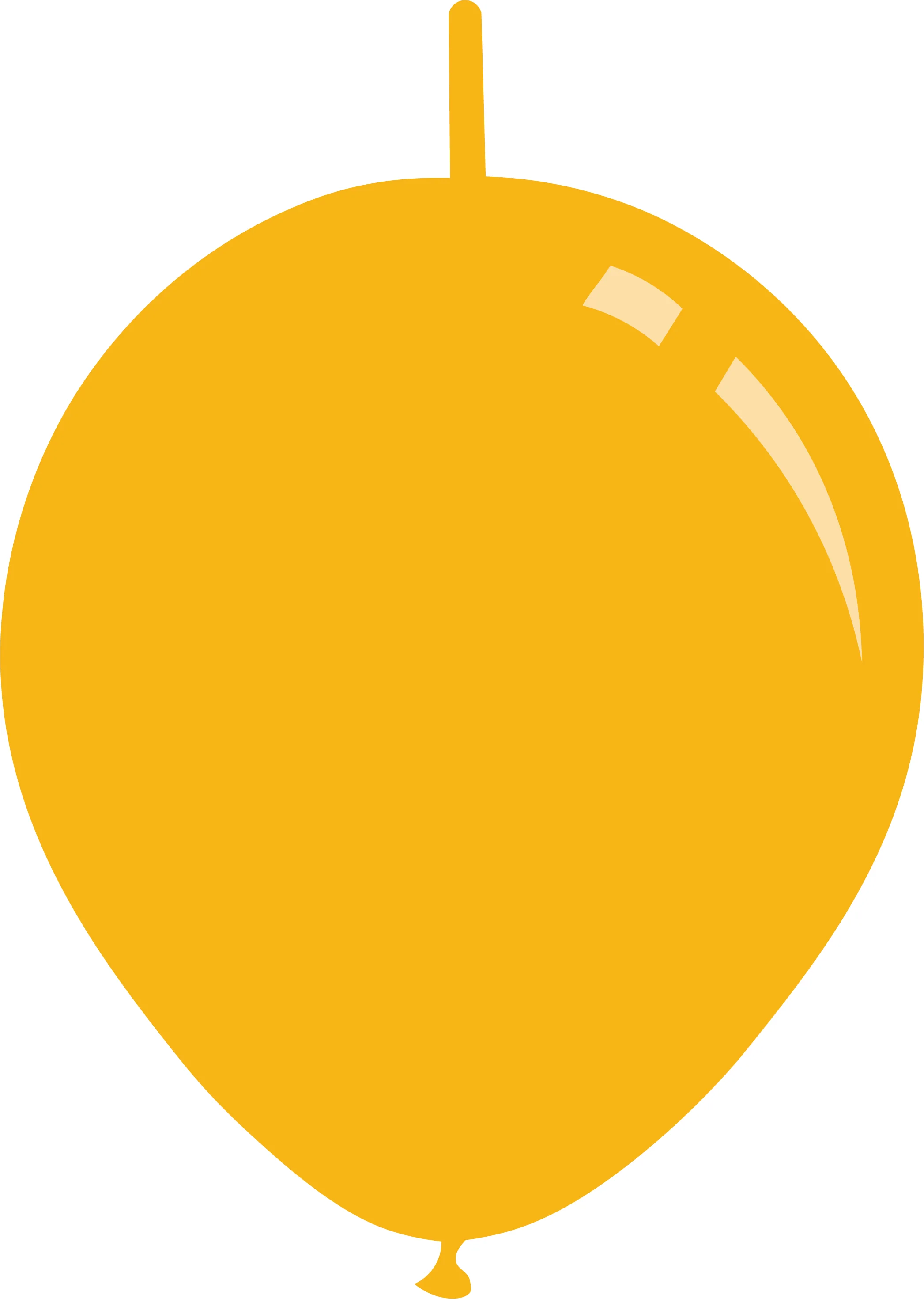 11" Deco Golden Yellow Orange Decomex Linking Latex Balloons (100 Per Bag)
