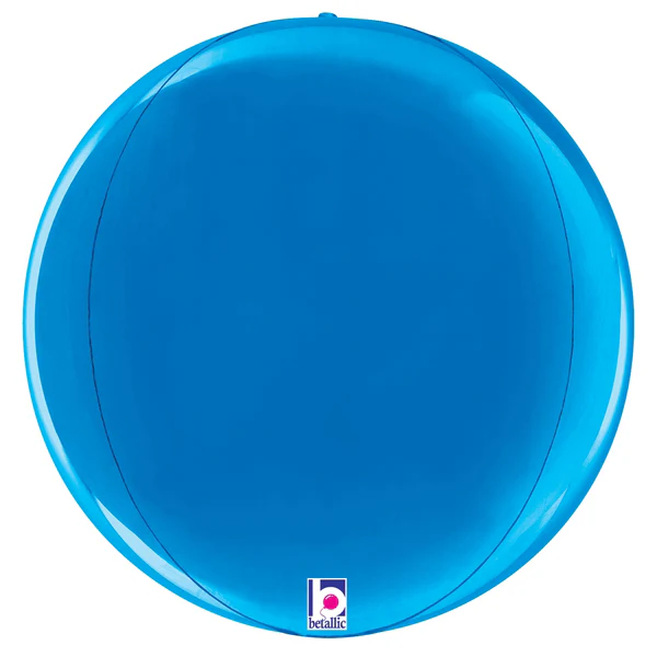 11" Multi-Sided (16" Deflated) Dimensionals Blue Globe Foil Balloon