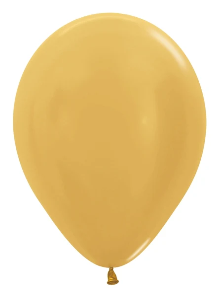 11" Latex Balloons (100 Per Bag) Metallic/Pearl Gold Sempertex/Betallatex
