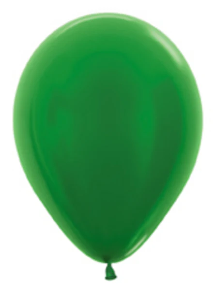 11" Latex Balloons (100 Per Bag) Metallic/Pearl Green Sempertex/Betallatex
