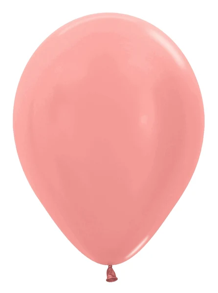 11" Latex Balloons (100 Per Bag) Metallic/Pearl Rose Gold Sempertex/Betallatex