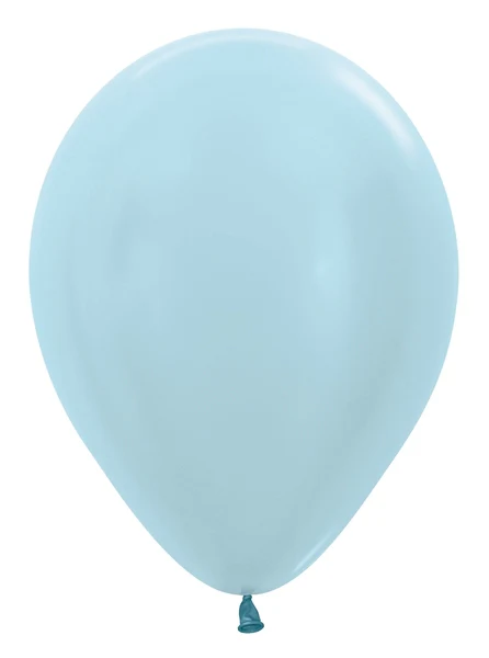 11" Latex Balloons (100 Per Bag) Metallic/Pearl Blue Sempertex/Betallatex