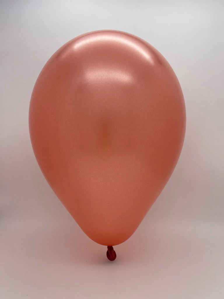 11" Metallic Copper Decomex Heart Shaped Latex Balloons (100 Per Bag) - Image 2