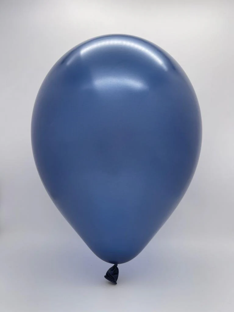 11" Metallic Midnight Blue Decomex Linking Latex Balloons (100 Per Bag) - Image 2