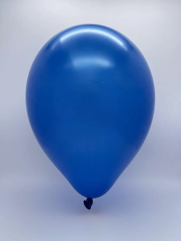 11" Metallic Naval Blue Decomex Linking Latex Balloons (100 Per Bag) - Image 2