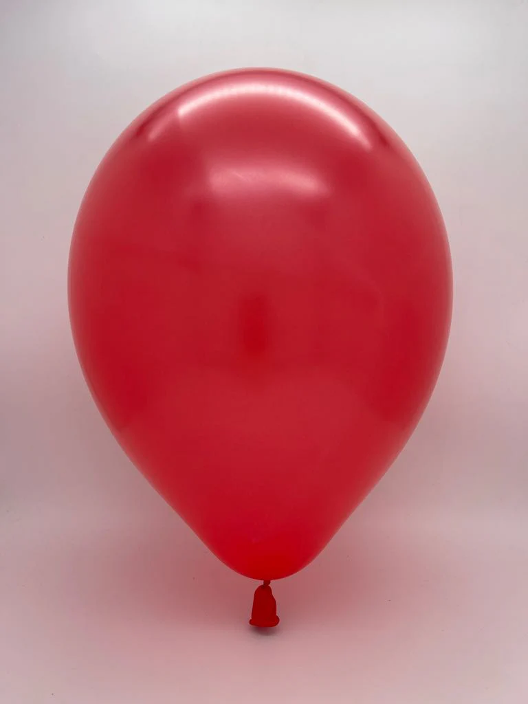 11" Metallic Red Decomex Linking Latex Balloons (100 Per Bag) - Image 2