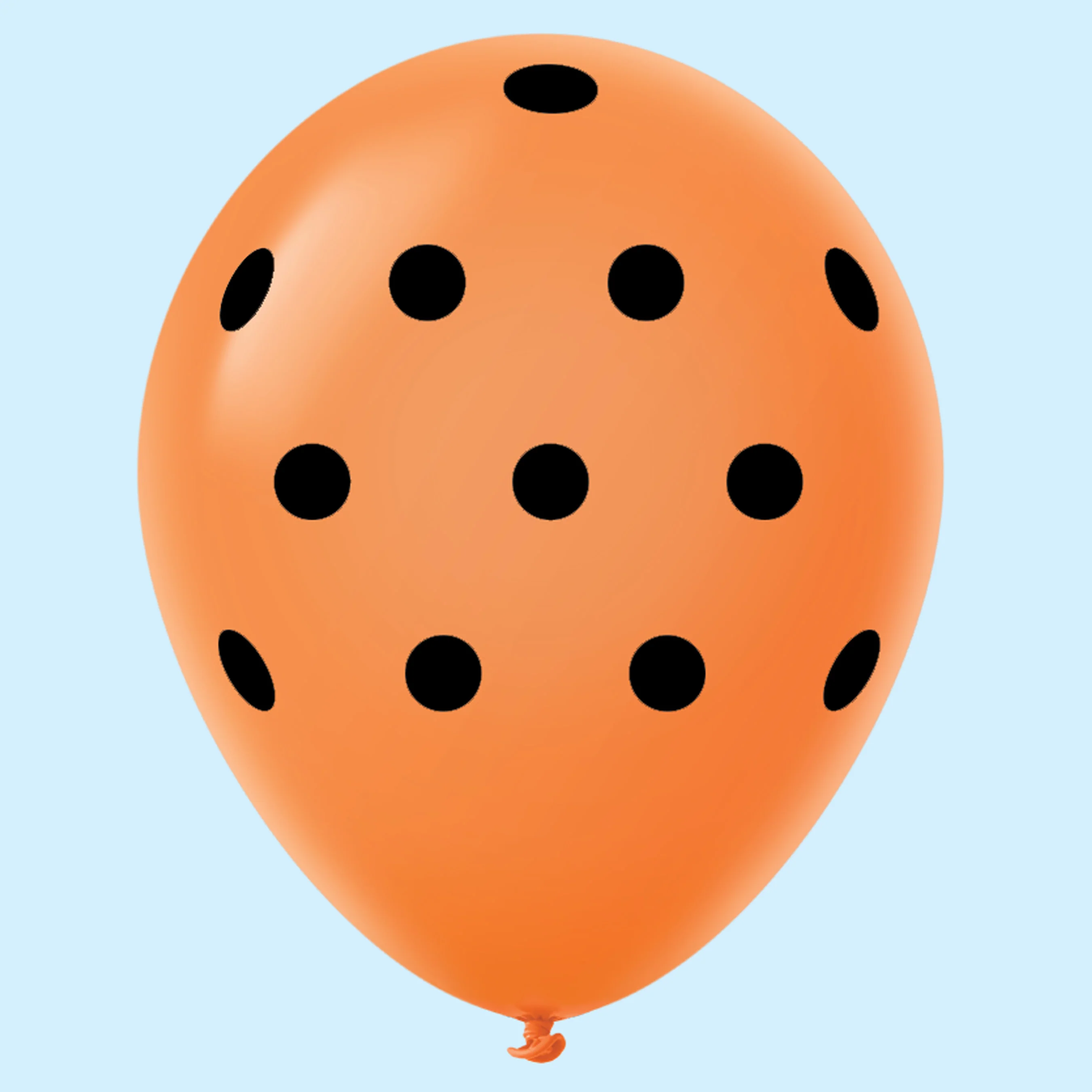 11" Polka Dots Latex Balloons (25 Count) Orange