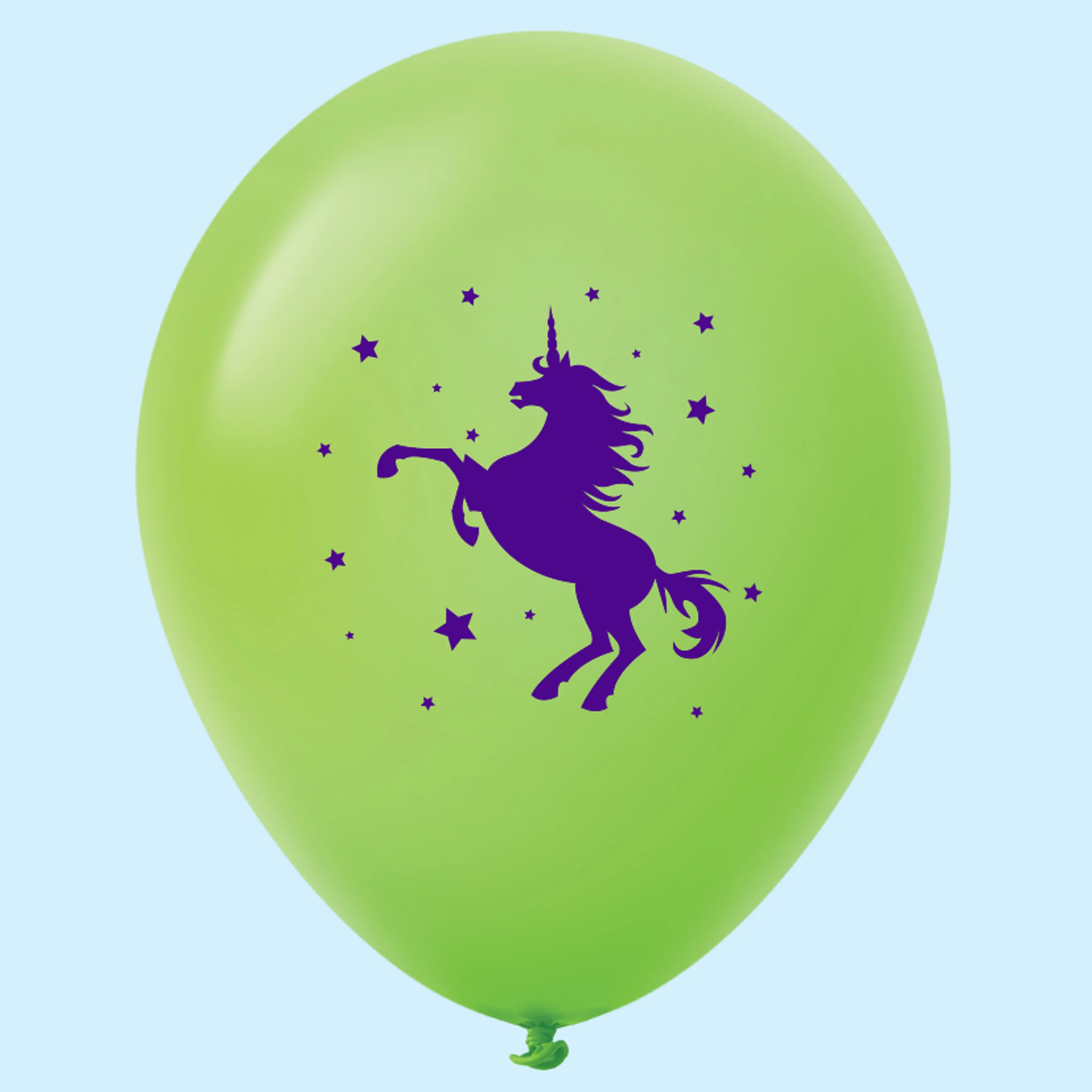 11" Unicorn Latex Balloons (25 Count) Lime Green