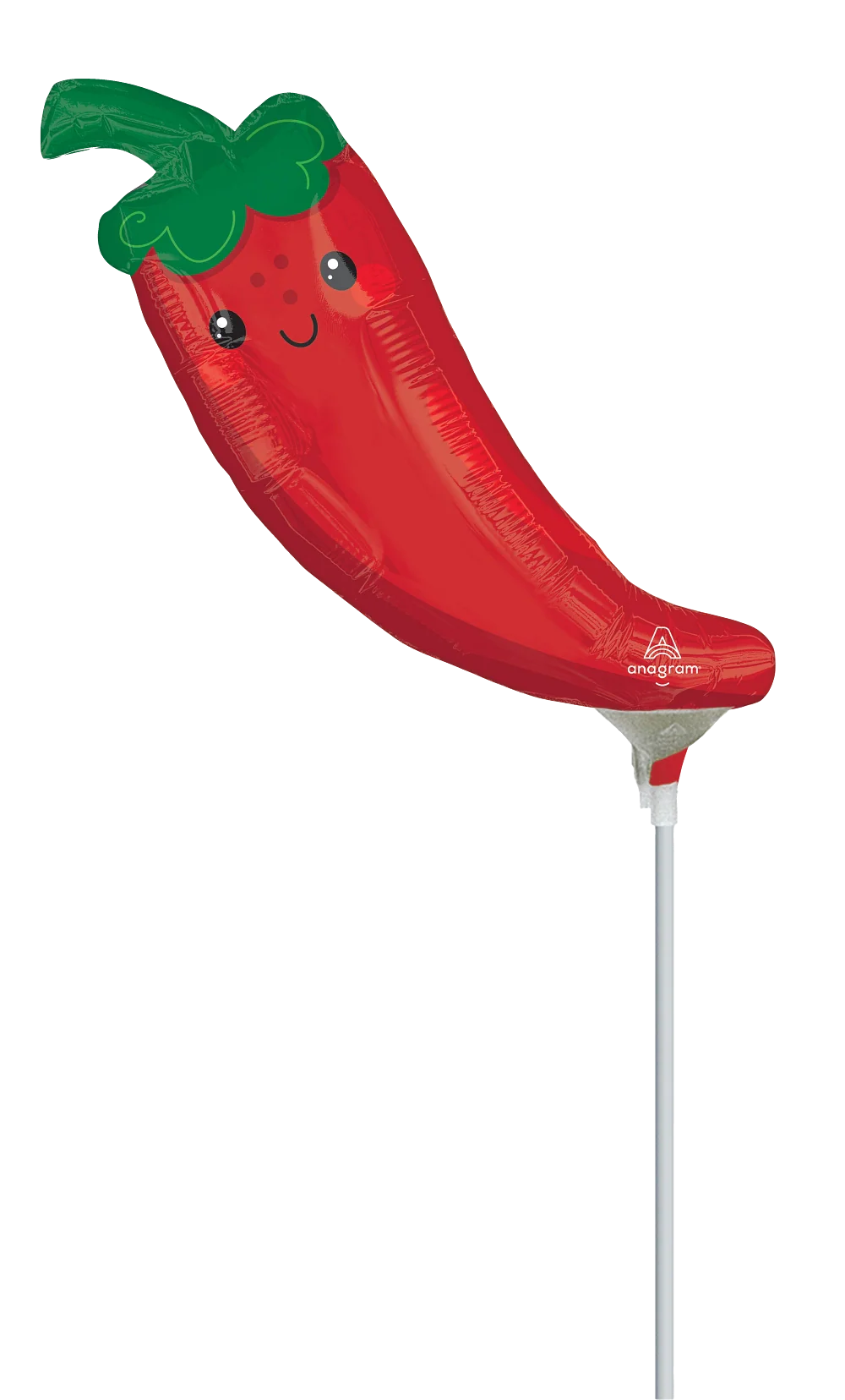 11" Airfill Only (Sticks Sold Separately) Mini Shape Food Friends Chili Pepper Foil Balloon