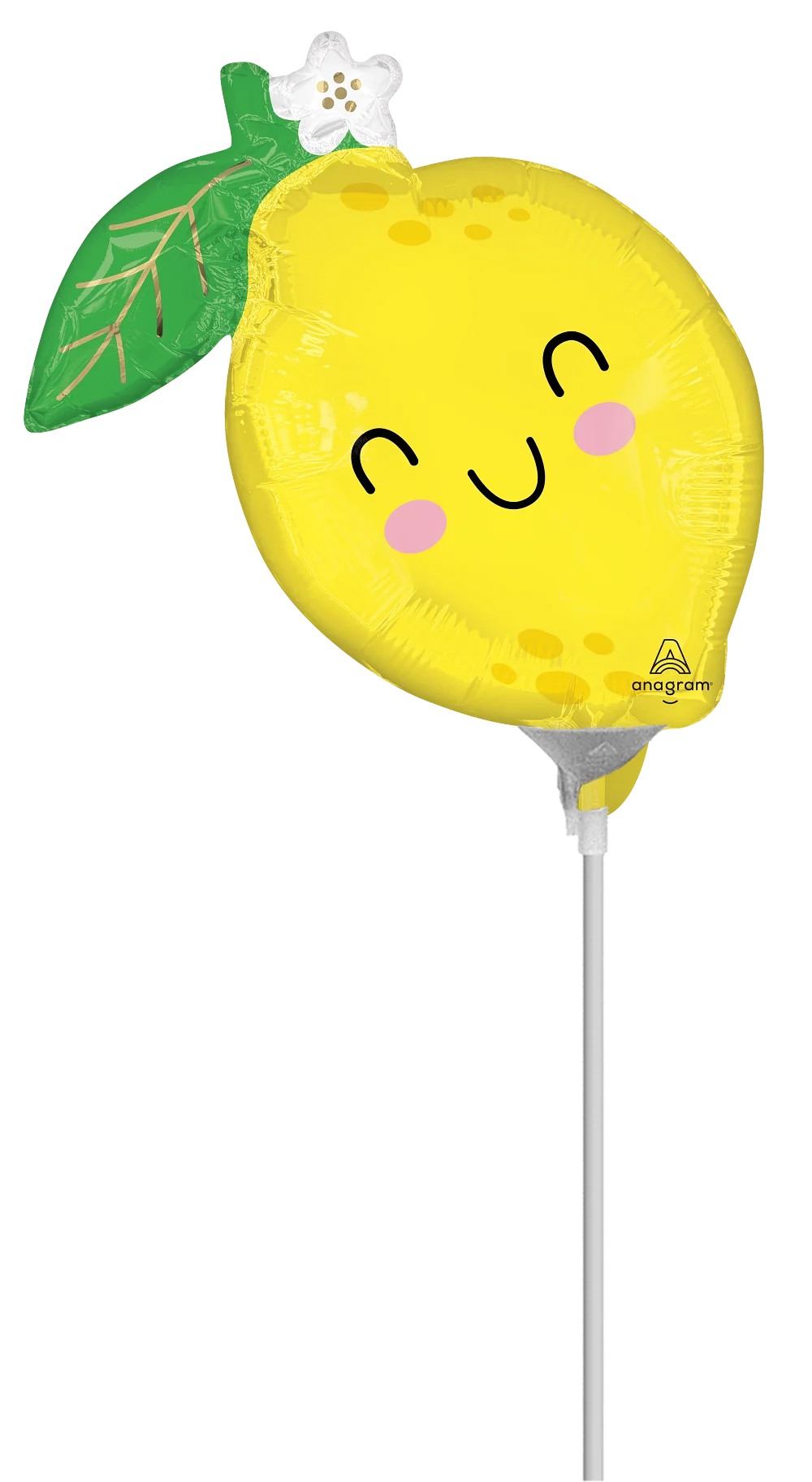 11" Airfill Only (Sticks Sold Separately) Mini Shape Food Friends Lemon Foil Balloon