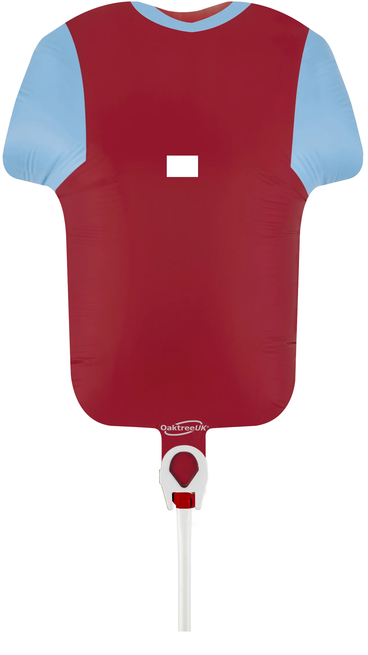 11" Airfill Only Oaktree Brand Sports Shirt Blue/Claret Metallic (For Air) Packaged Foil Balloon
