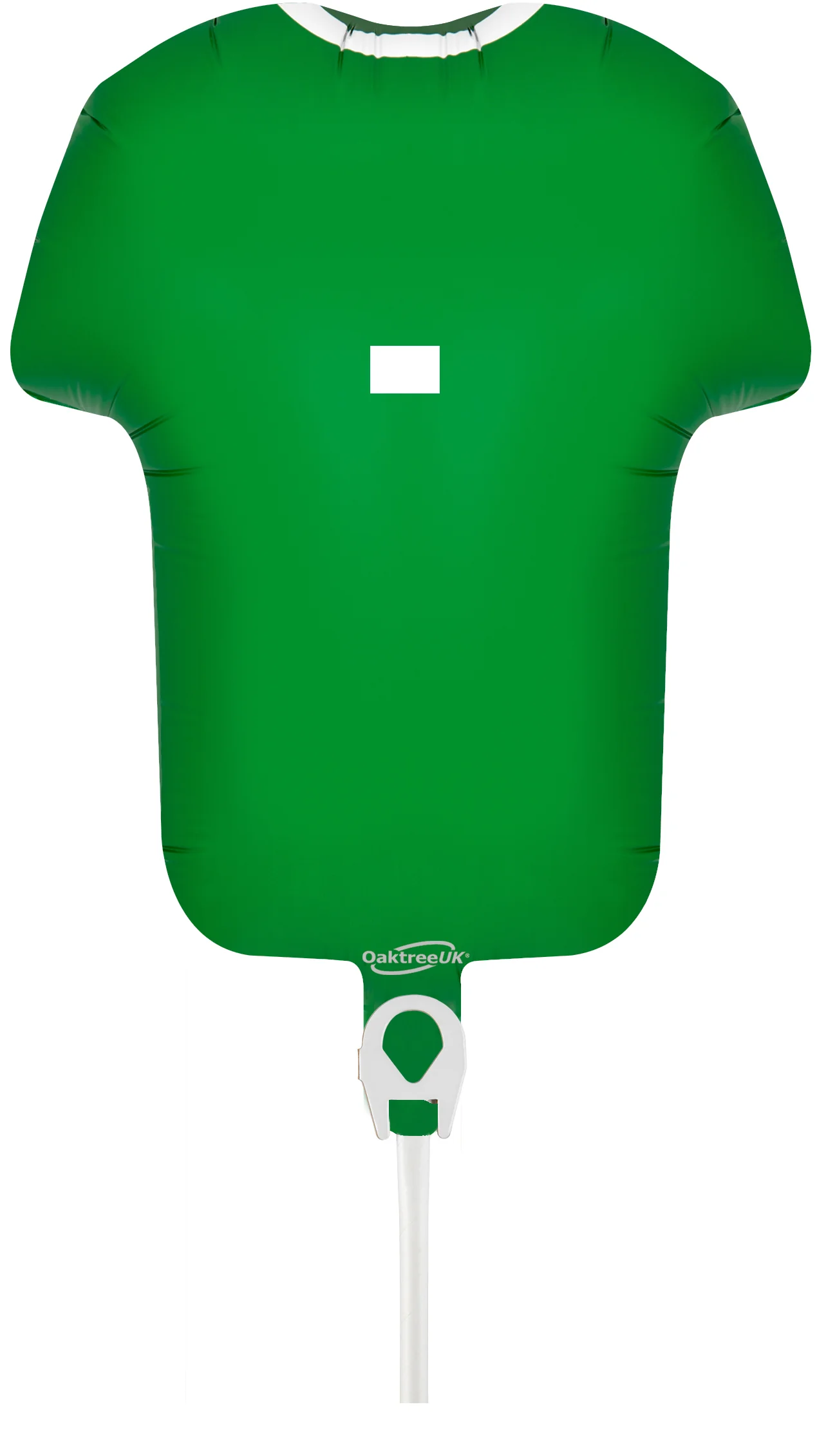 11" Airfill Only Oaktree Brand Sports Shirt Green Metallic (For Air) Packaged Foil Balloon
