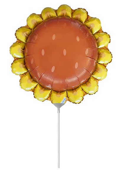11" Airfill Only (Sticks Sold Separately) Sunflower Mini Foil Balloon