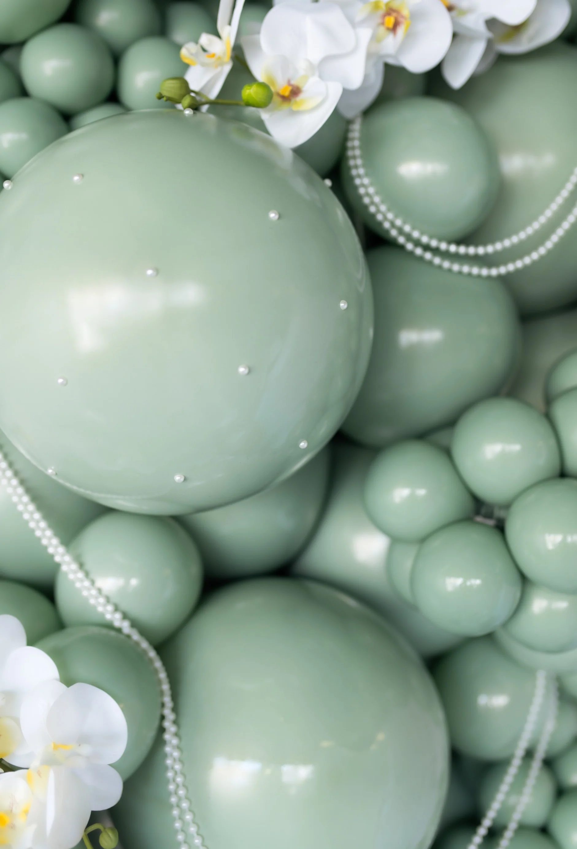 11" Meadow Pearl Eucalyptus Tuftex Latex Balloons Designer Balloons (100 Per Bag) - Image 5