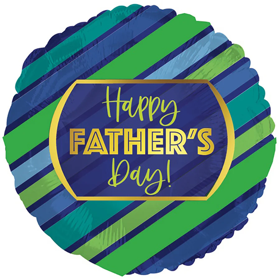 17" Happy Father's Day Gold Frame Foil Balloons