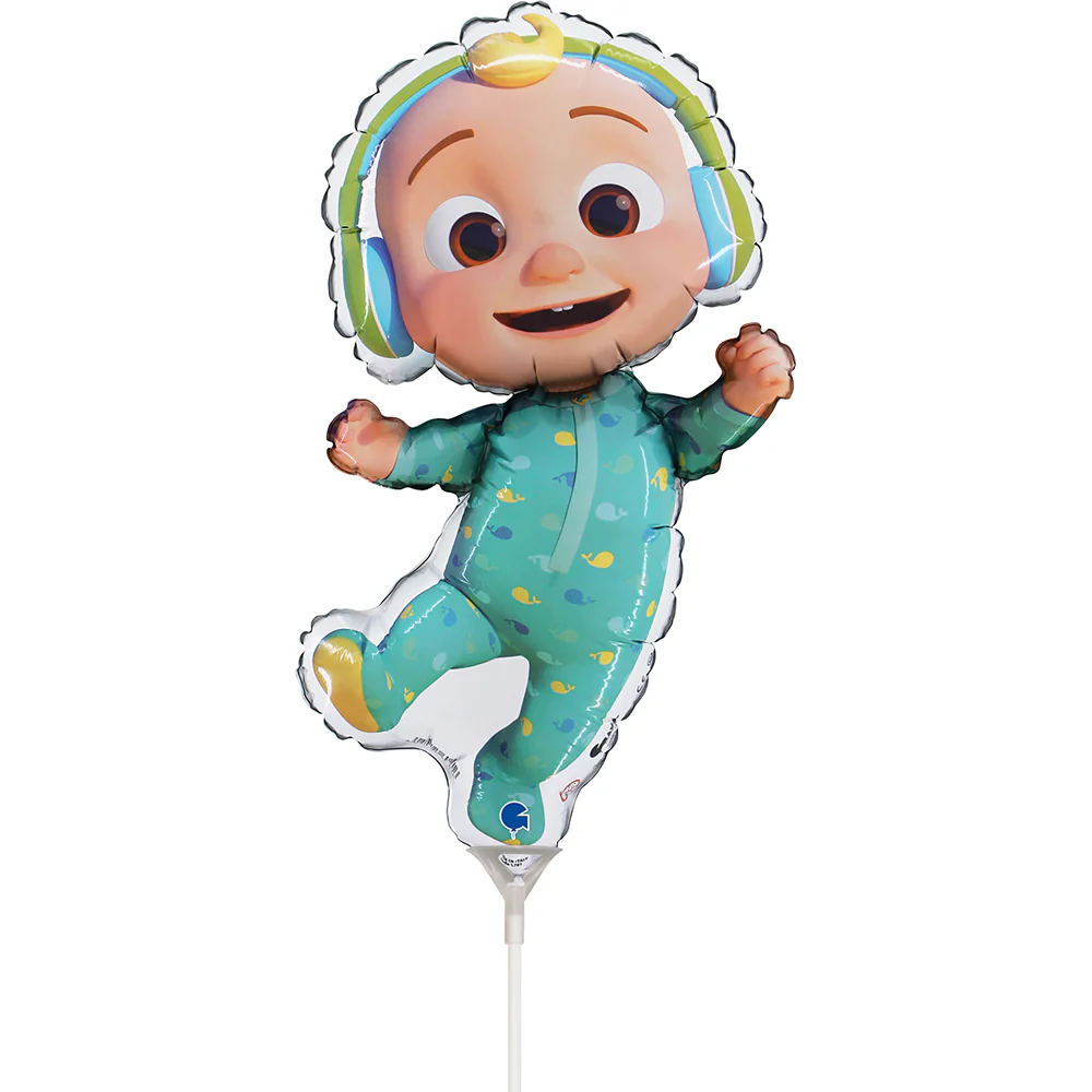 12" Airfill Only CoComelon Mini Foil Balloon (Sticks Sold Separately)