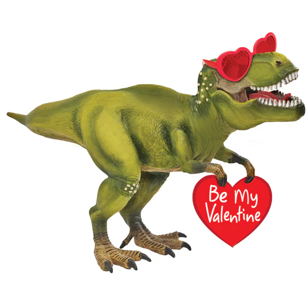 12" Airfill Only (Sticks Sold Separately) Be My Valentine Dino Foil Balloon