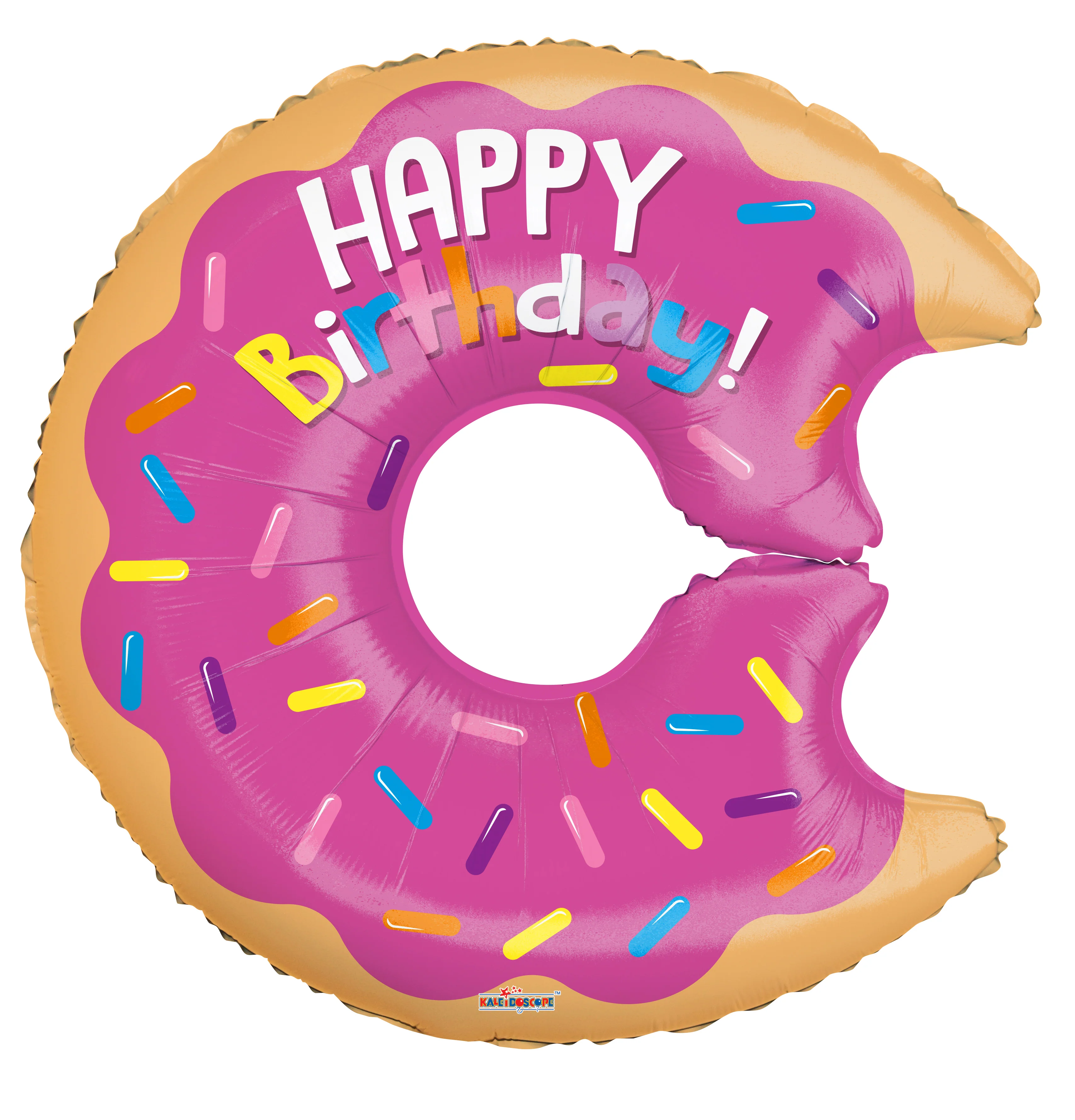 12" Airfill Only (Sticks Sold Separately) Birthday Donut Shape Foil Balloon