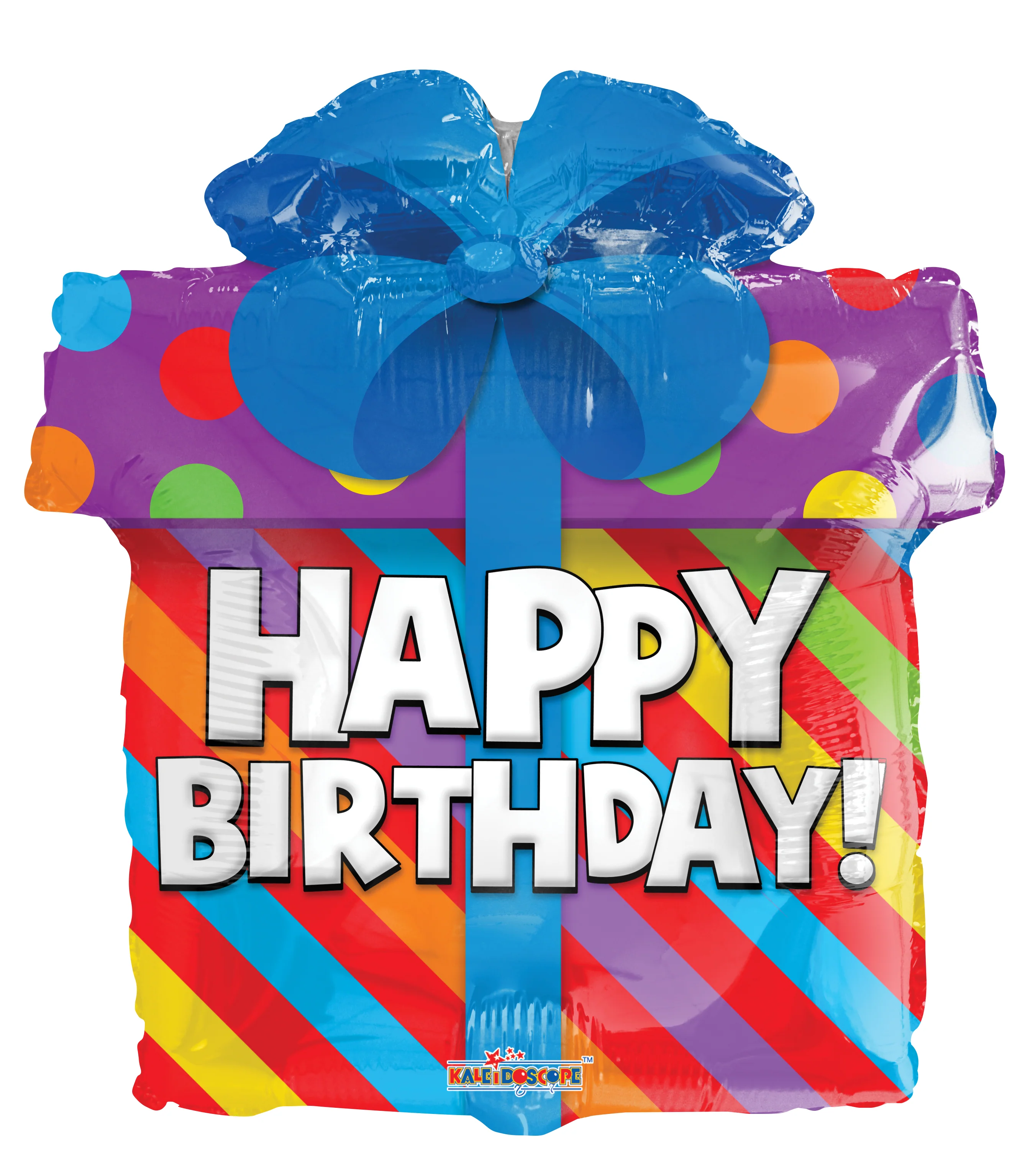 12" Airfill Only (Sticks Sold Separately) Birthday Present Shape Foil Balloon