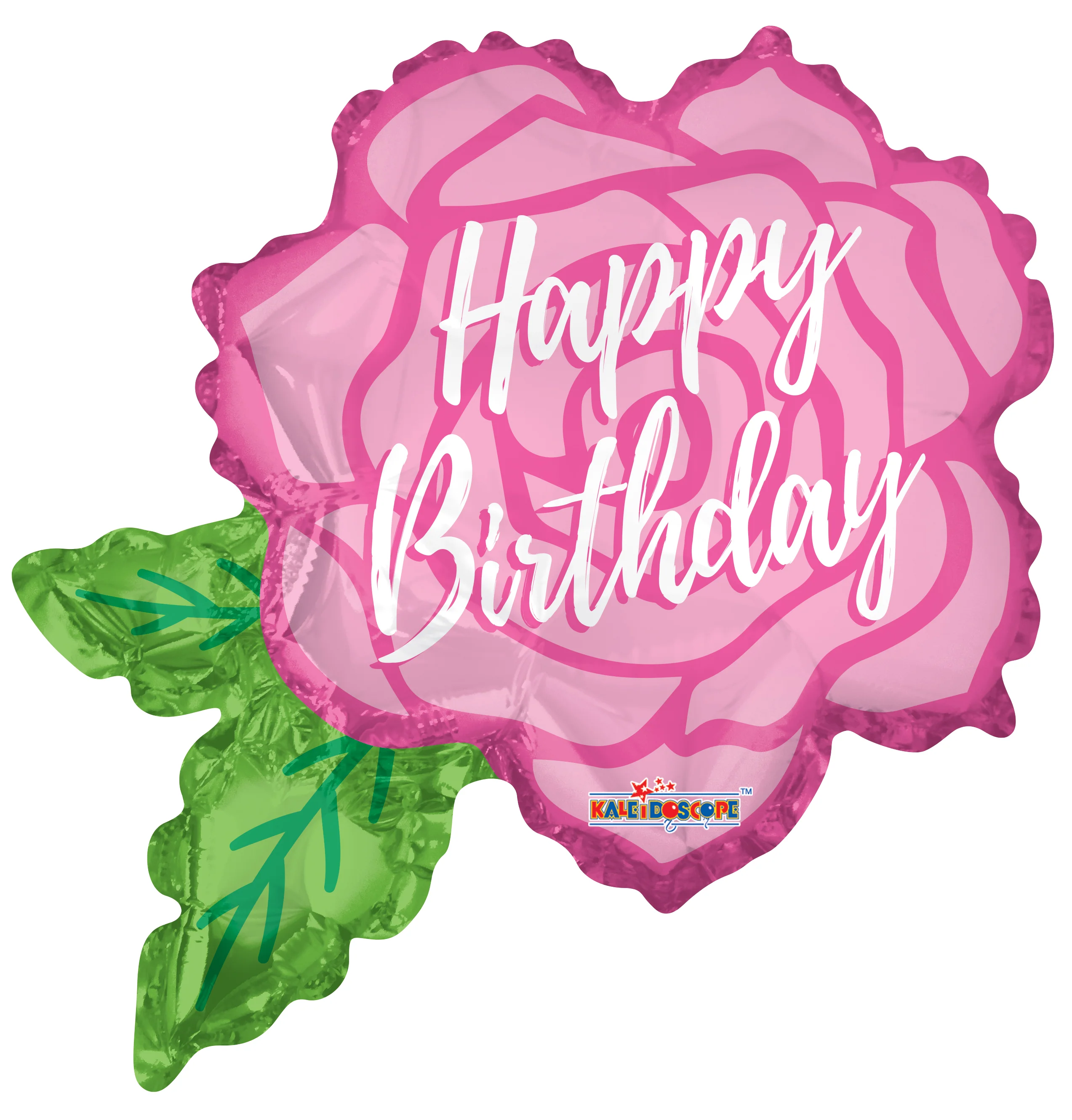12" Airfill Only (Sticks Sold Separately) Birthday Rose Shape Foil Balloon