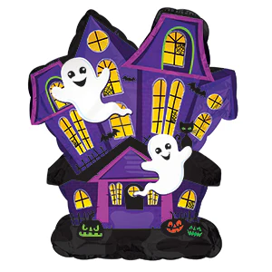 12" Airfill Only (Sticks Sold Separately) Haunted House Foil Balloon