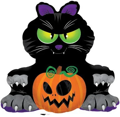12" Airfill Only (Sticks Sold Separately) Little Black Cat Balloon