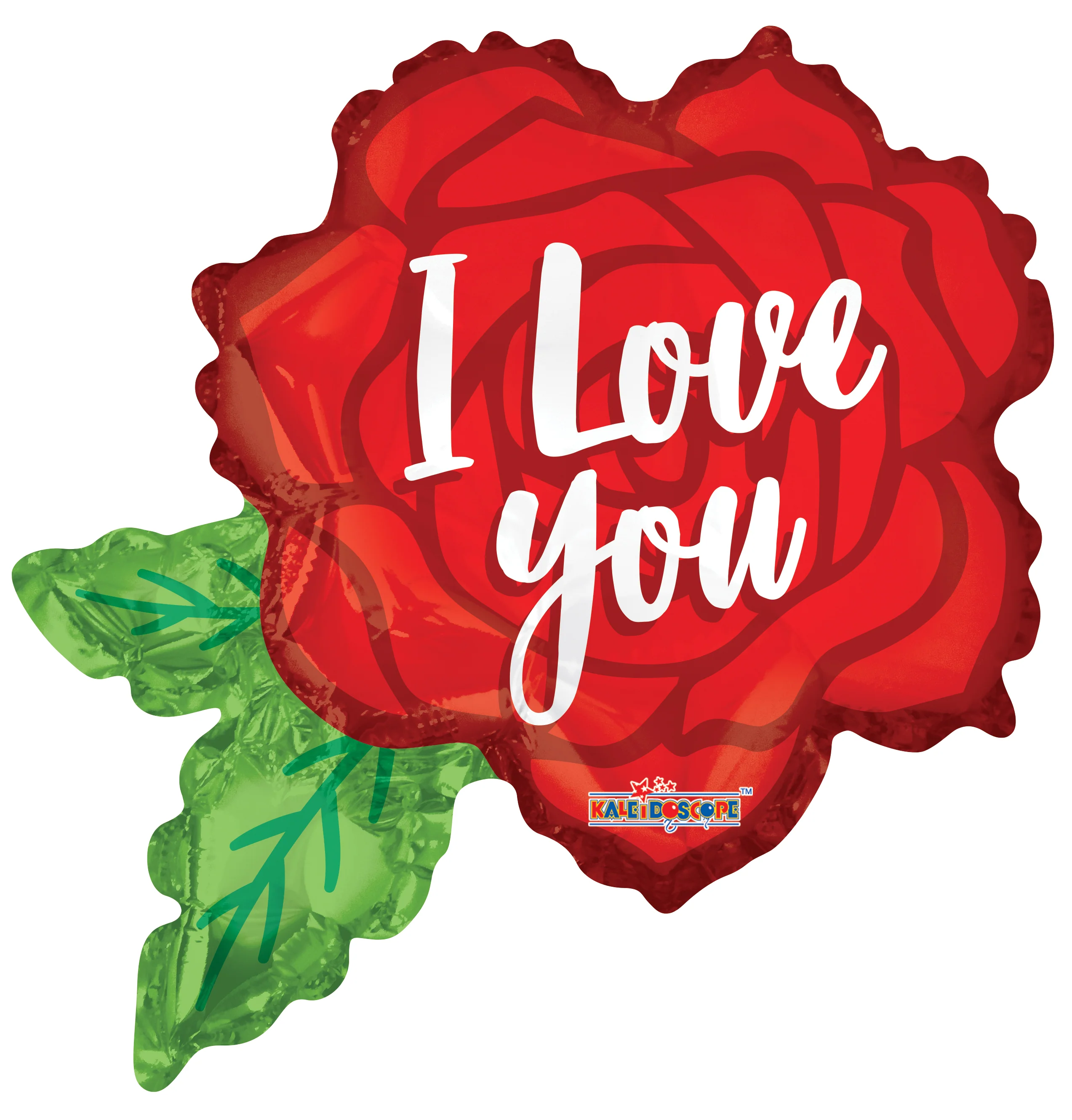 12" Airfill Only (Sticks Sold Separately) Love Rose Shape Foil Balloon