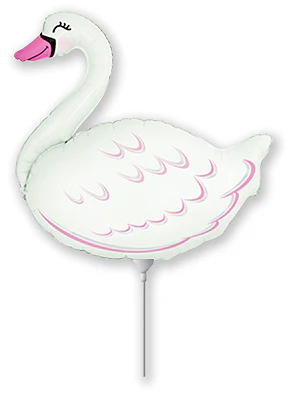 12" Airfill Only (Sticks Sold Separately) Swan Balloon Foil Balloon