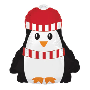 12" Airfill Only (Sticks Sold Separately) Winter Penguin Foil Balloon