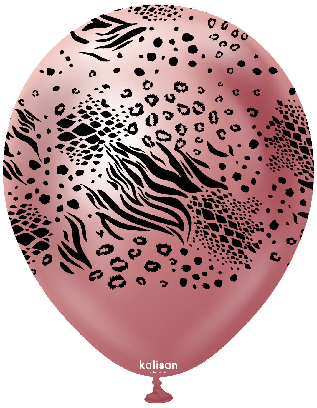 12" Balloons Printed Mutant Safari Mirror Pink Kalisan (25 Per Bag)