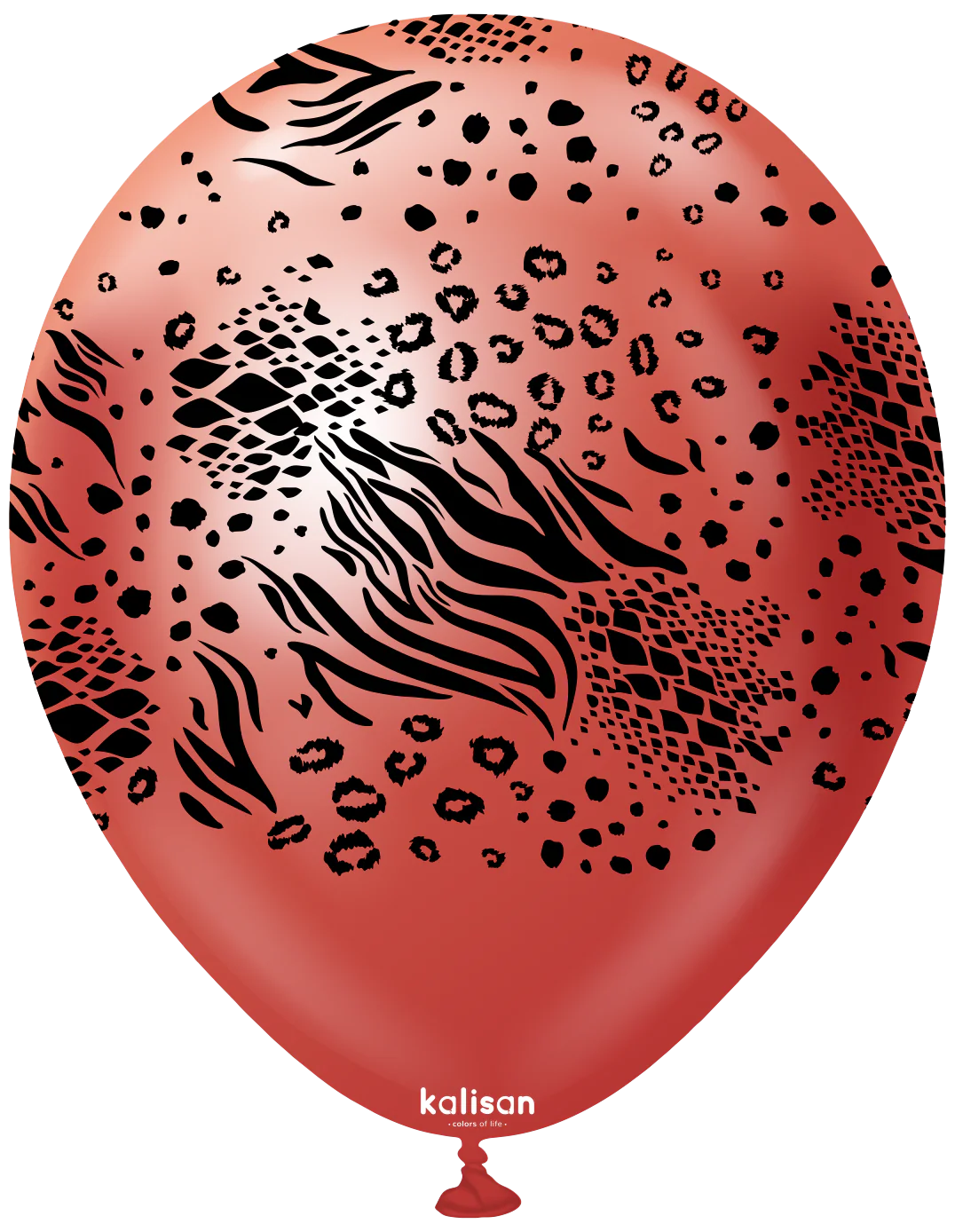 12" Balloons Printed Mutant Safari Mirror Red Kalisan (25 Per Bag)