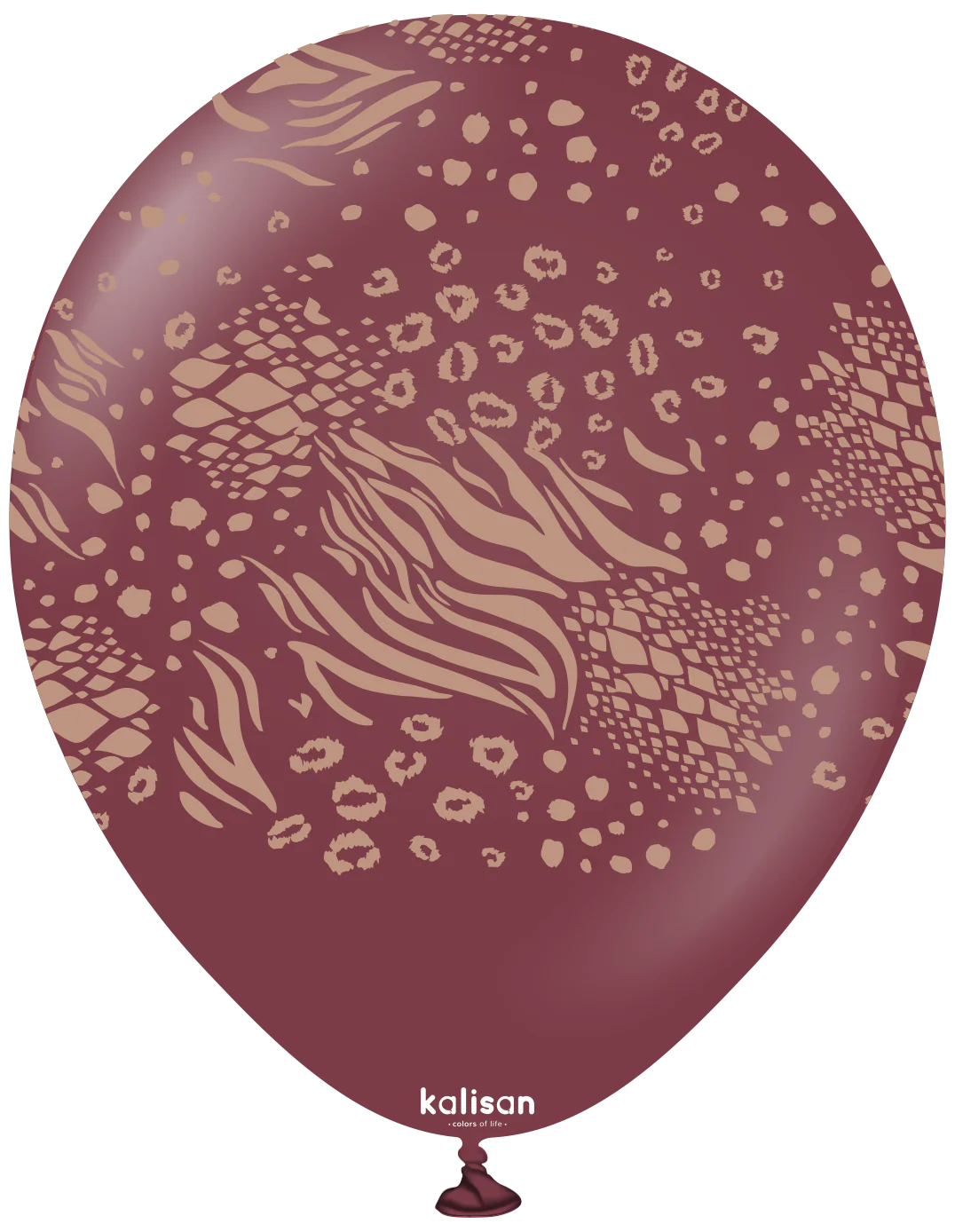 12" Balloons Printed Mutant Safari Standard Burgundy Kalisan (25 Per Bag)