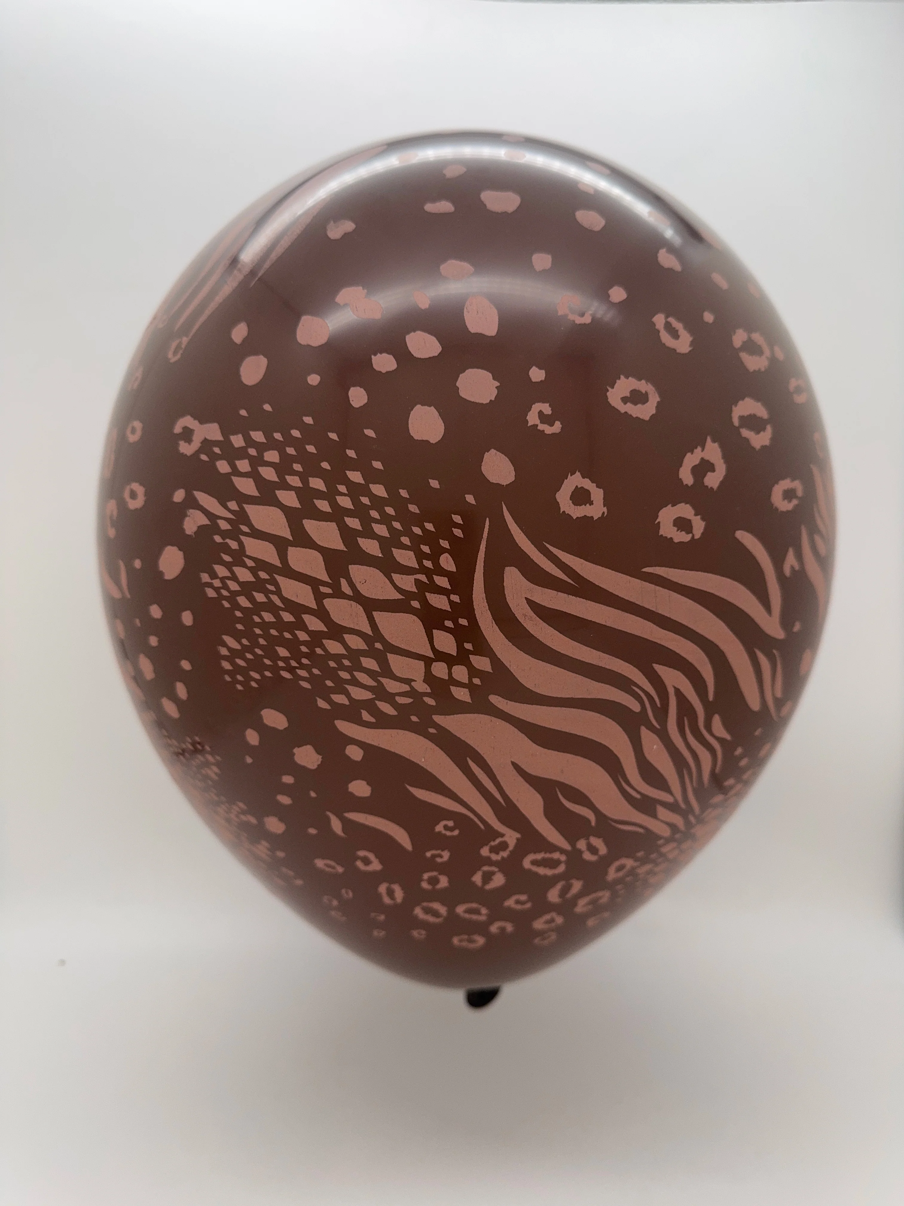 12" Balloons Printed Mutant Safari Standard Chocolate Brown Kalisan (25 Per Bag) - Image 2