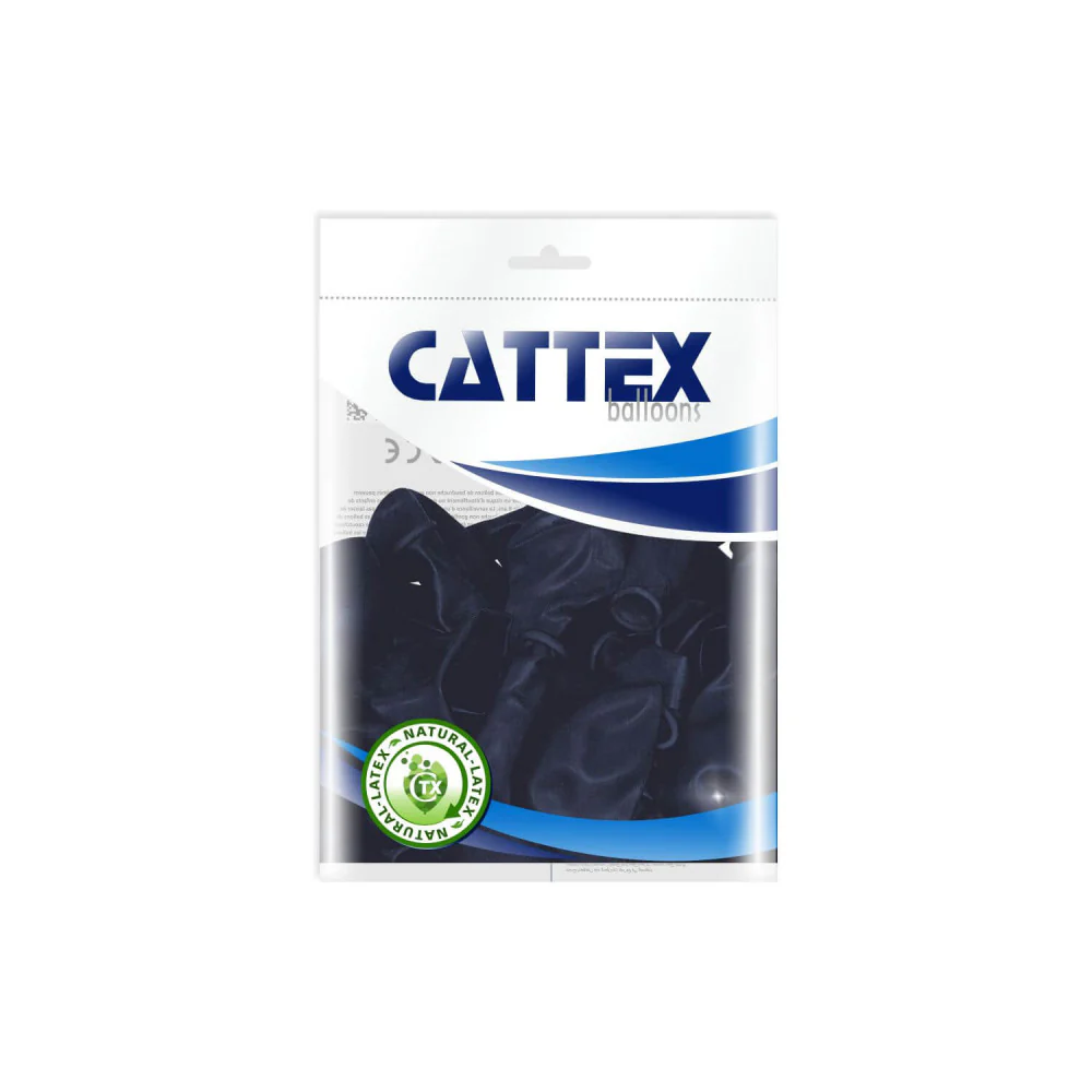 12" Cattex Premium Ocean Blue Latex Balloons (50 Per Bag) - Image 4