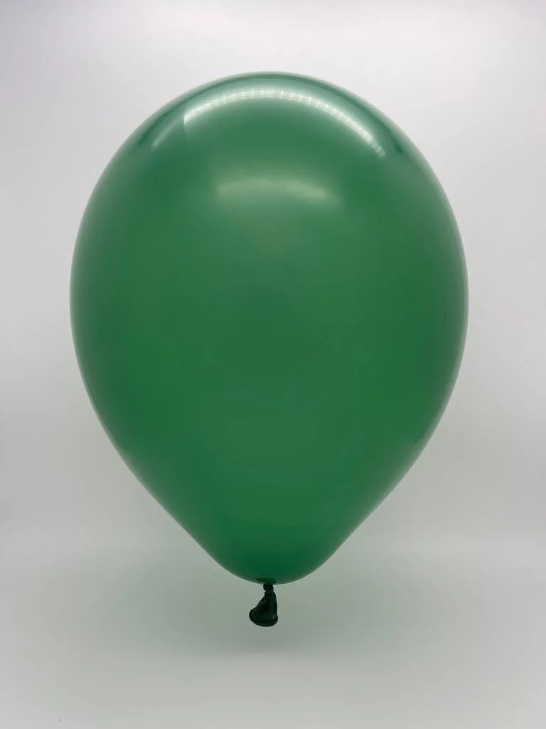 12" CTI PartyLoon Brand Latex Balloons (100 Per Bag) Standard Green - Image 2