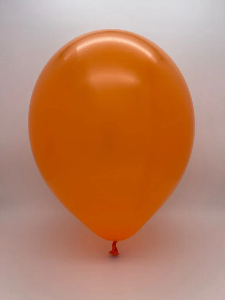 12" CTI PartyLoon Brand Latex Balloons (100 Per Bag) Standard Orange - Image 2