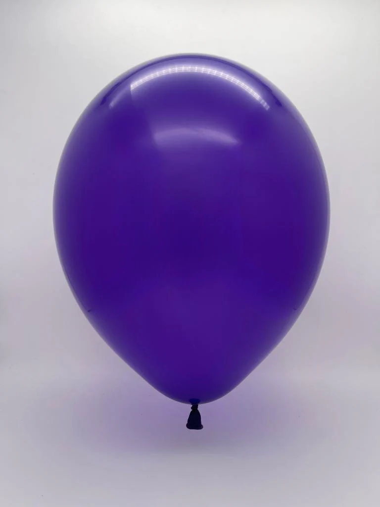 12" CTI PartyLoon Brand Latex Balloons (100 Per Bag) Standard Purple - Image 2